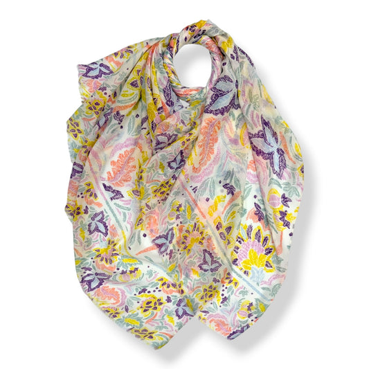 Botanical Garden Floral Print Scarf