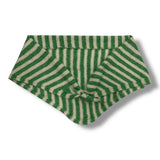 Striped triangle knitted wool scarf