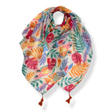 Tropical Parrot Print Scarf