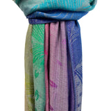 Pashmina With Tassels - Rainbow Feather Print