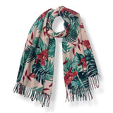 Tropical Leaf Print Scarf