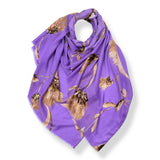 Printed Dusty Miller Flower Scarf