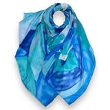 Soft Abstract painting on solid canvas scarf