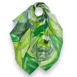 Soft Abstract painting on solid canvas scarf