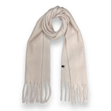 Soft plain bright coloured blanket winter scarf with tassels