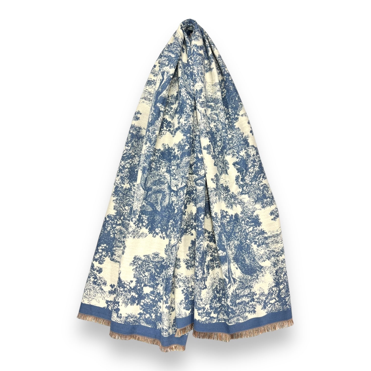 Winter forest print on plain canvas