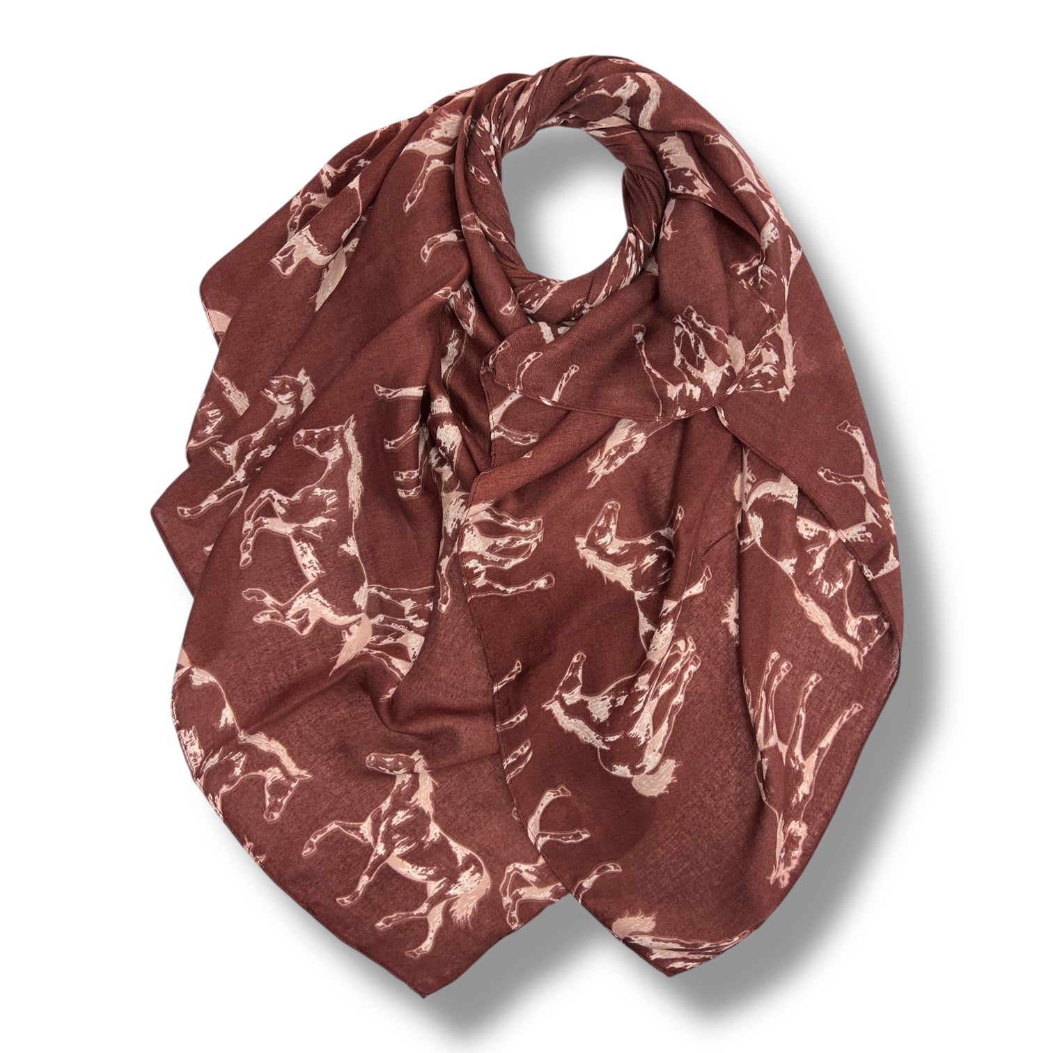 Horse print on solid canvas