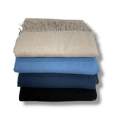 Classic Plain wool Blend with Tassels - 10 + colours available