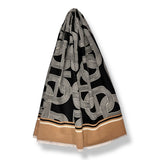 Cashmere blend chain link print