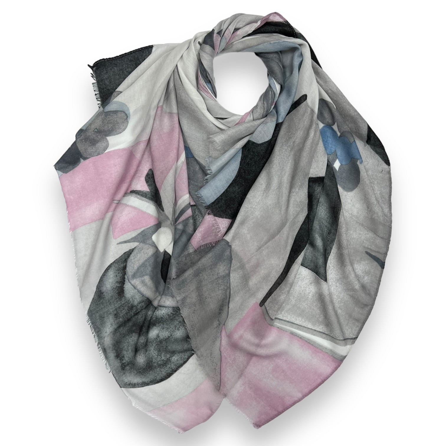 Soft Abstract painting on solid canvas scarf