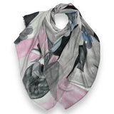Soft Abstract painting on solid canvas scarf