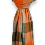 Printed Classic Colourful Woolmix Small Checks Winter Scarf With Tassels