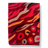 Fiery Abstract Animal Print Scarf