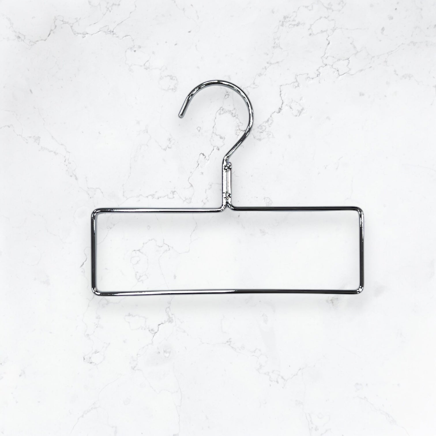 Rectangle silver scarf hanger