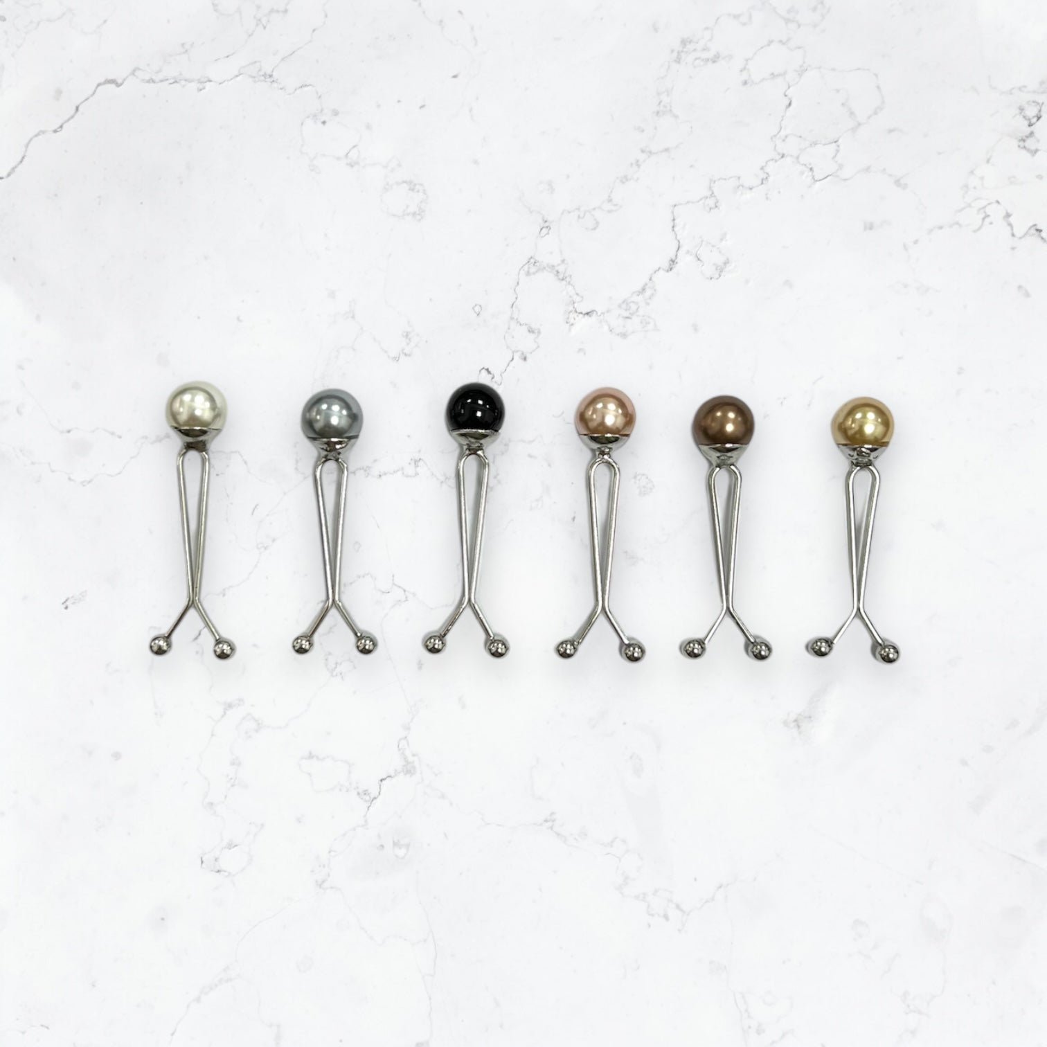 No Snag Hijab Clip one set of six with pearls