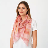 Abstract brush strokes print on medium weight scarf