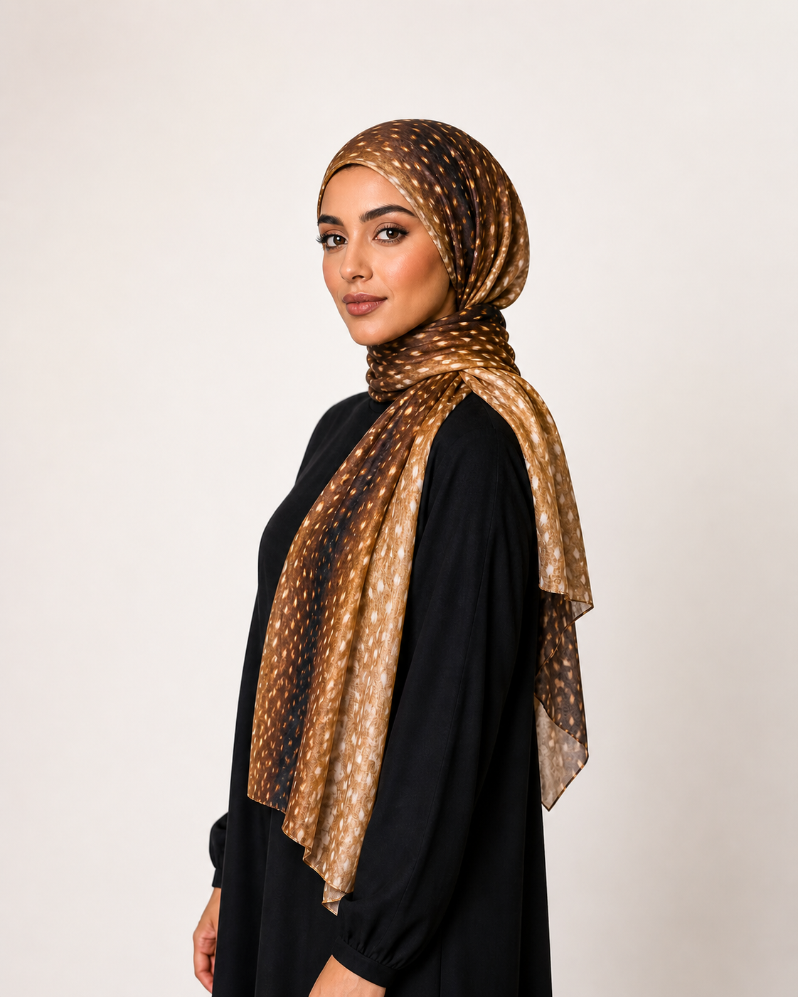 Fawn Deer Print Modal Hijab