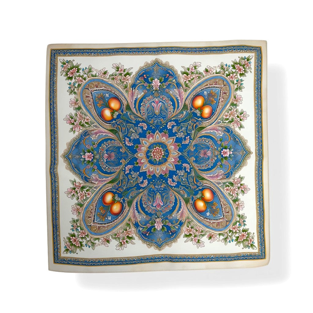 Ornate Floral Medallion Scarf