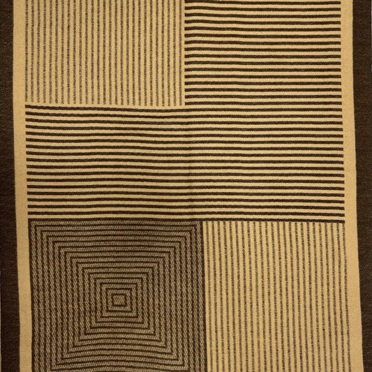 Maze print cashmere blend reversible winter scarf