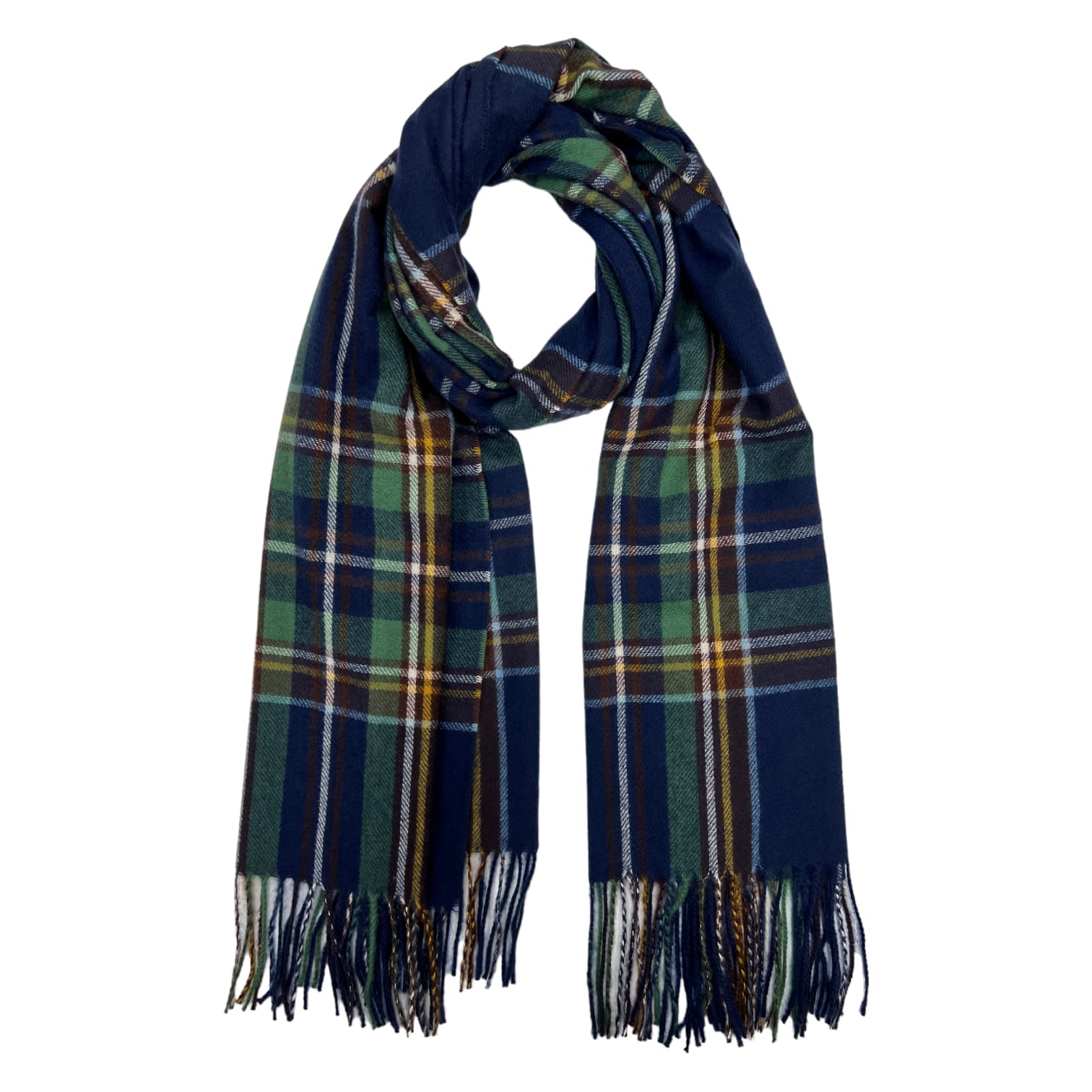 Tartan Woven Winter Scarf with Tassels