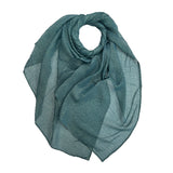 Pleated Plain Lurex Large Scarf