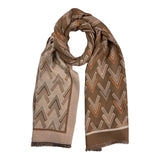 Multi Colourful Revisable Arrow Print Winter Scarf with Fringes