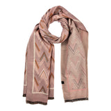 Multi Colourful Revisable Arrow Print Winter Scarf with Fringes