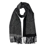 Maze Print Cashmere Blend Winter Scarf