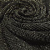 Pleated Plain Lurex Large Scarf