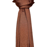 Shimmer pleated plain scarf