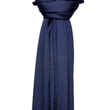 Shimmer pleated plain scarf