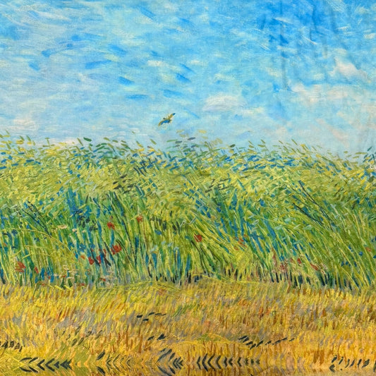 Golden Field Impressionist Print Scarf