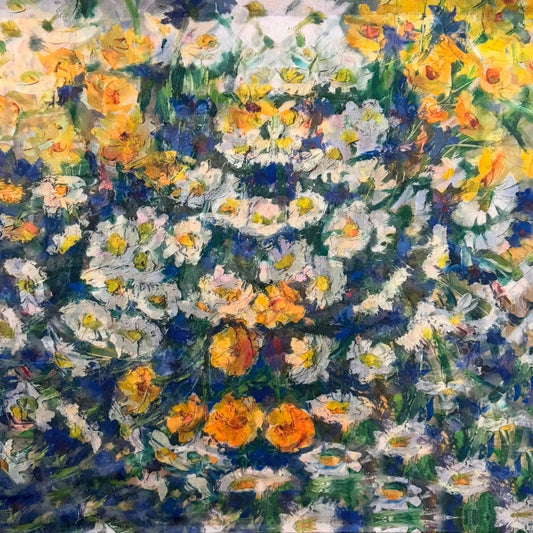Wildflower Meadow Impressionist Print Scarf