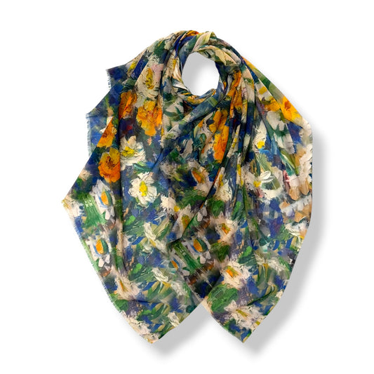 Wildflower Meadow Impressionist Print Scarf
