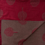 Tree of life print winter scarf on cashmere mix with tassels