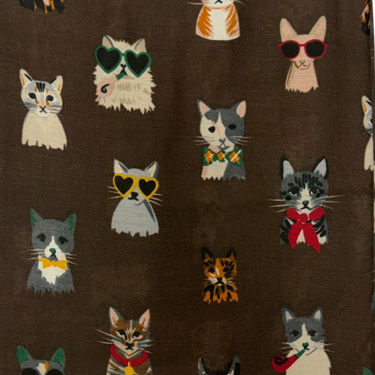 Funny Cat Print Scarf