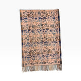Patchwork Floral Paisley Scarf with Tassel Fringe