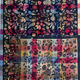 Patchwork Floral Paisley Scarf with Tassel Fringe