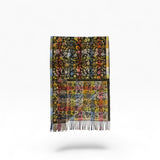 Patchwork Floral Paisley Scarf with Tassel Fringe