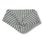 Striped triangle knitted wool scarf