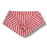Striped triangle knitted wool scarf