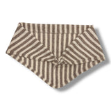 Striped triangle knitted wool scarf