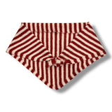 Striped triangle knitted wool scarf