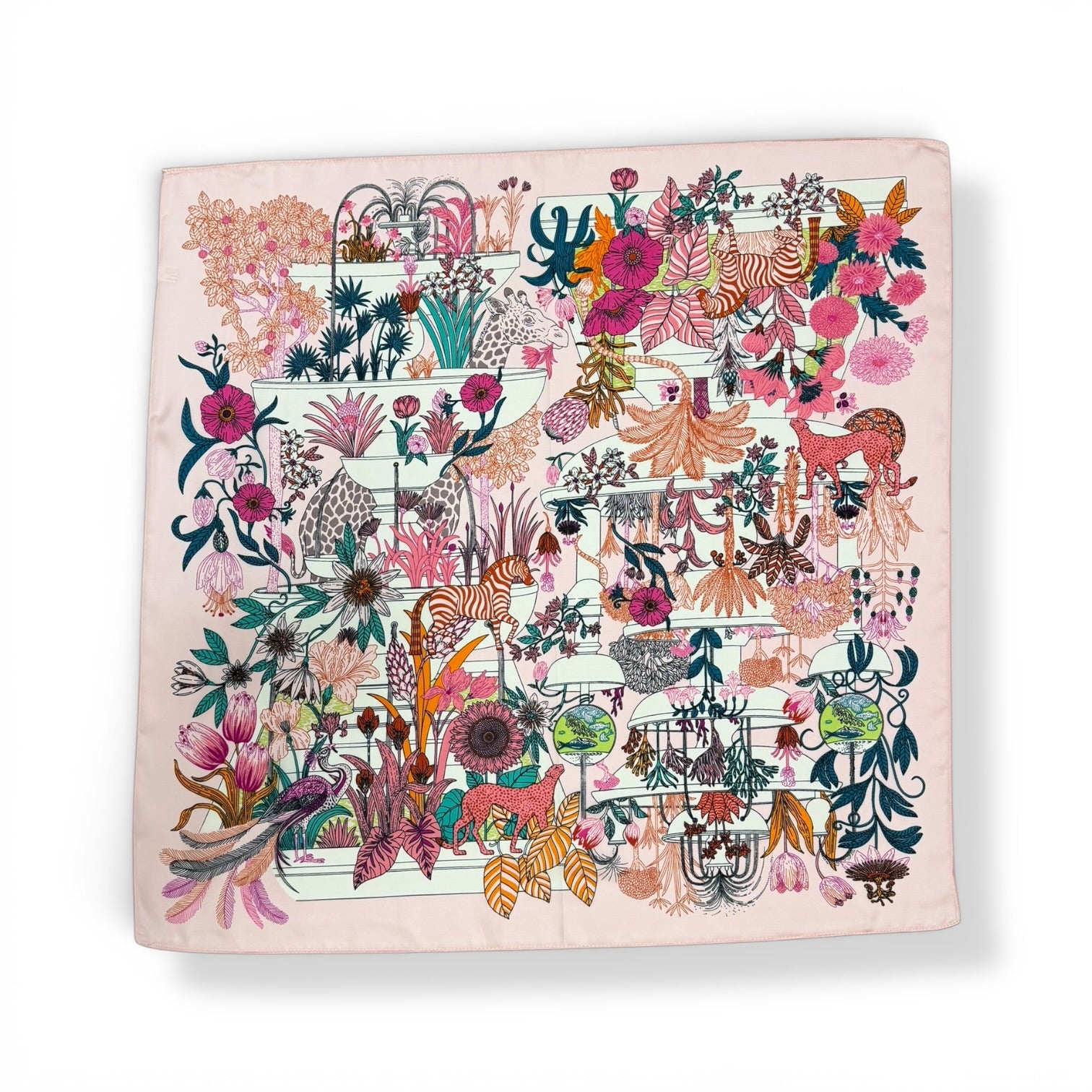 Ornate Botanical & Wildlife Square Scarf