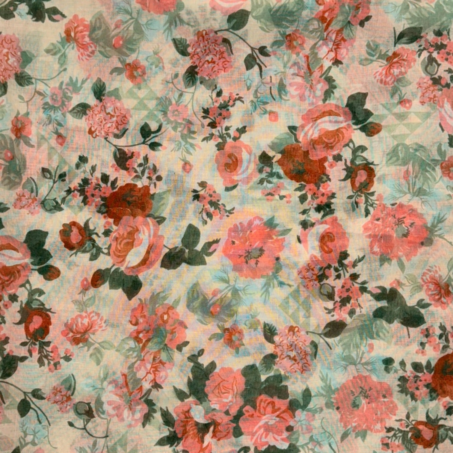 Vintage Rose Square Scarf