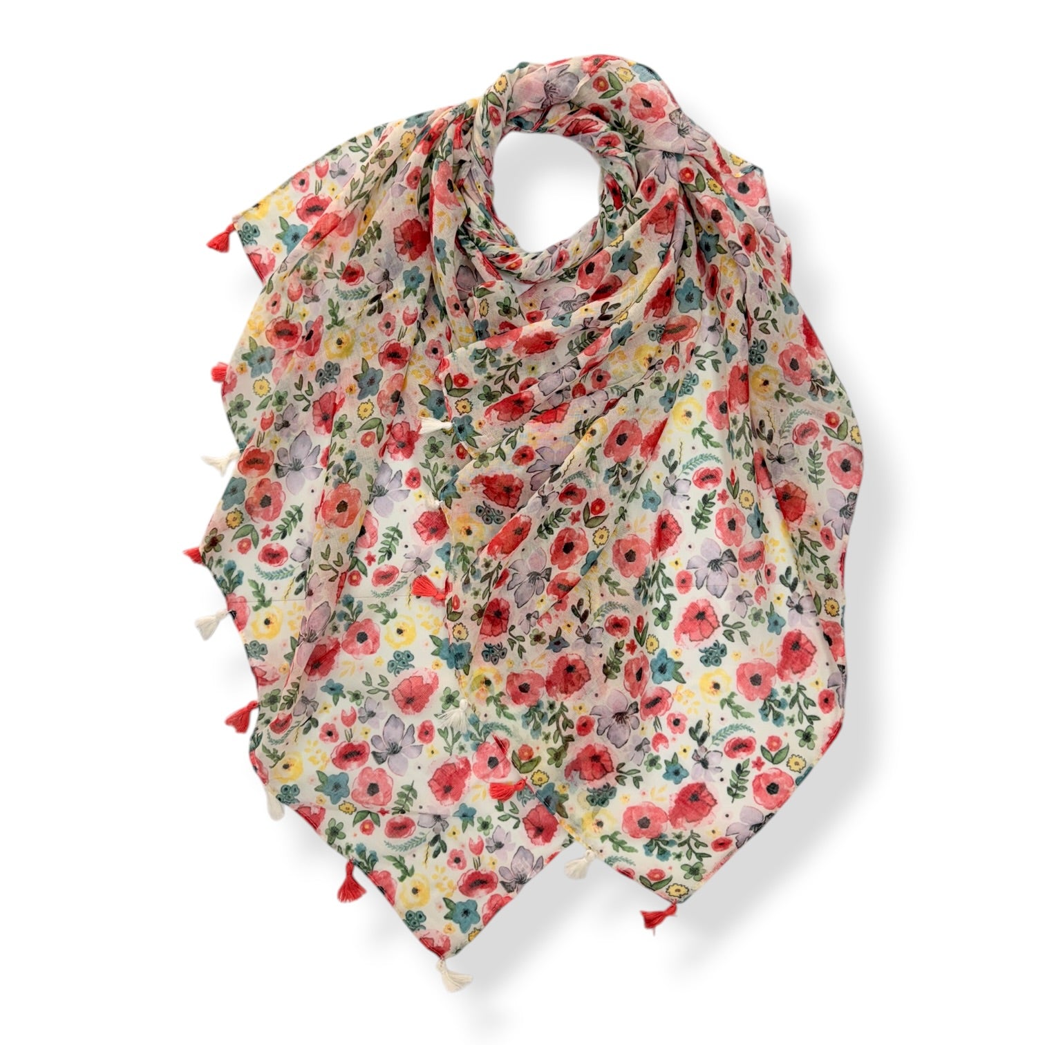 Poppy and Ditsy Floral Scarf