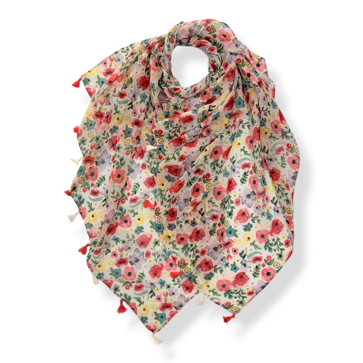 Poppy and Ditsy Floral Scarf