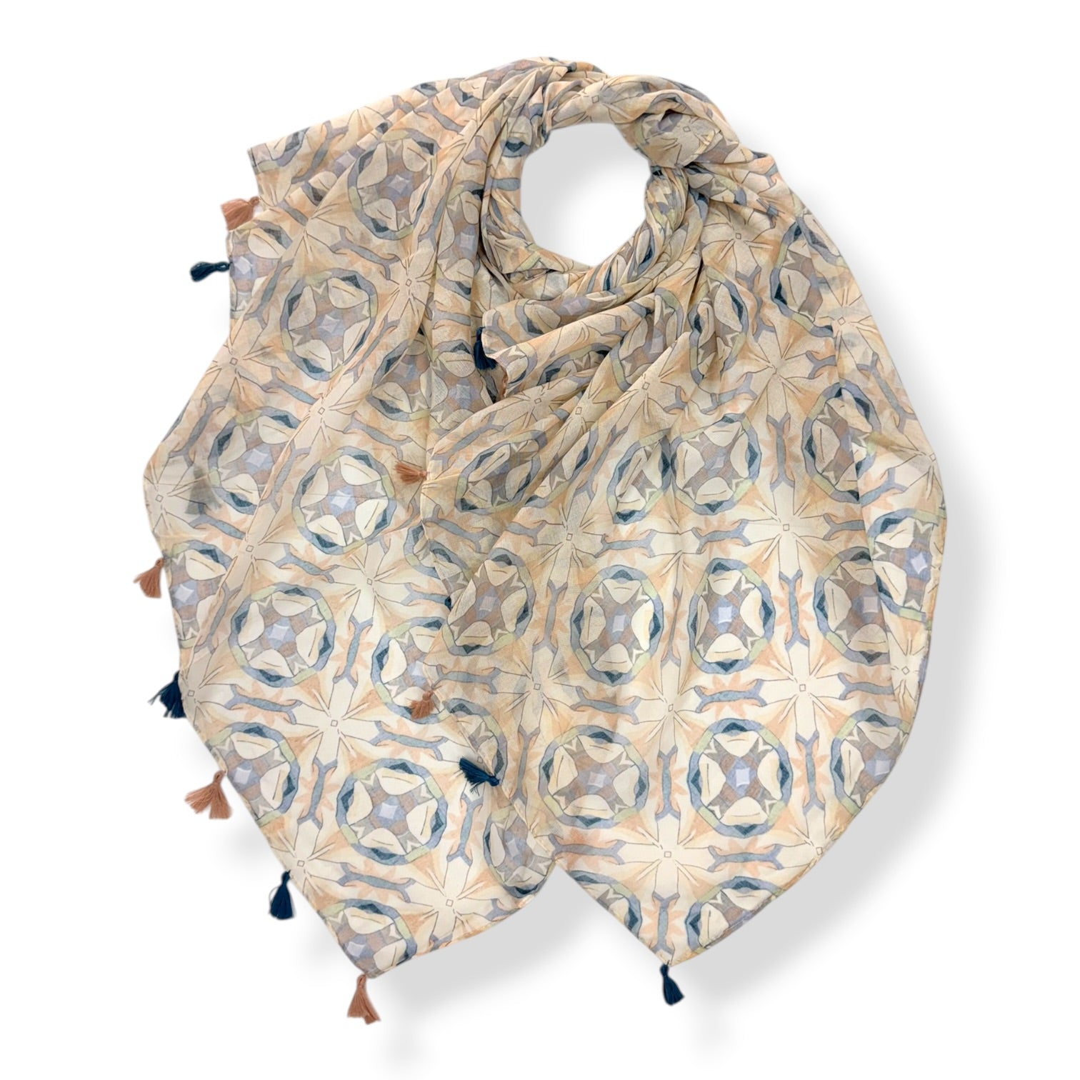 Geometric Tile Print Scarf