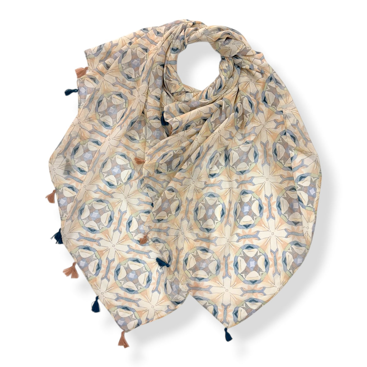 Geometric Tile Print Scarf