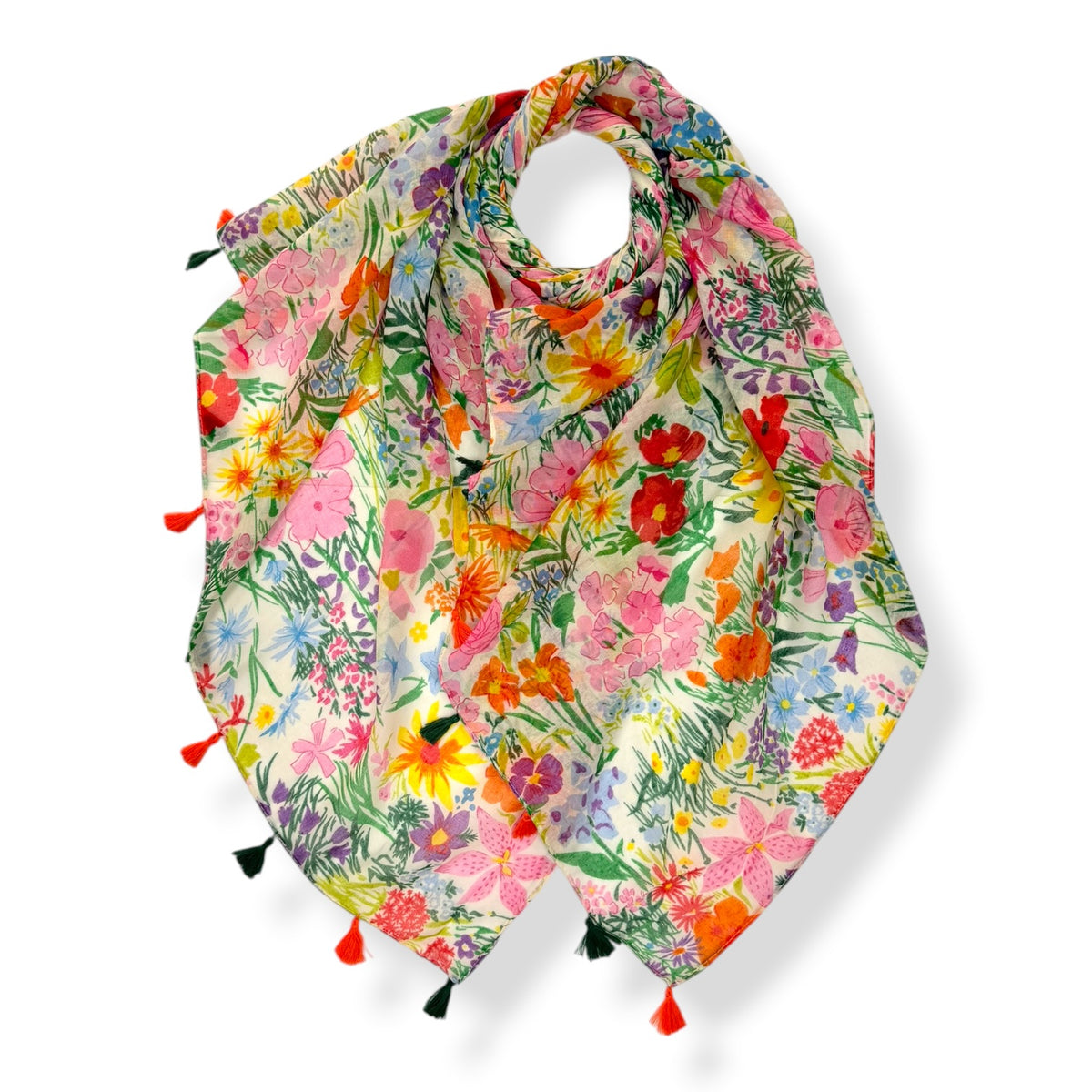 Poppy and Ditsy Floral Scarf